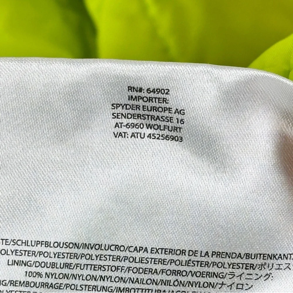 Spyder girls Bitsy Lola ski jacket insulated faux fur hood neon green size 5